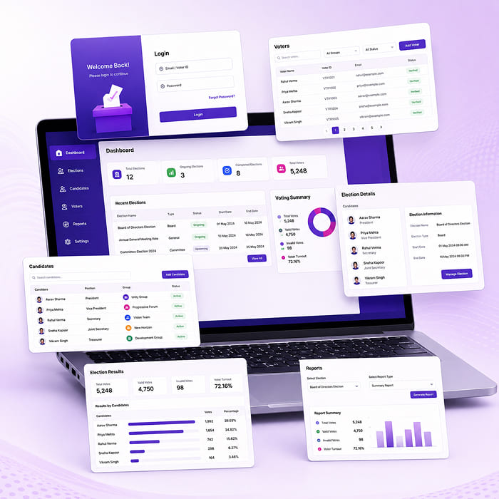 ConSoft E-Voting Software Dashboard